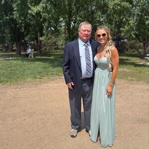 Azazie Light Green AGAVE Maxi Dress